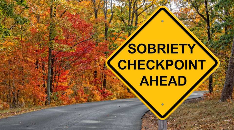 Sign sobriety checkpoint ahead