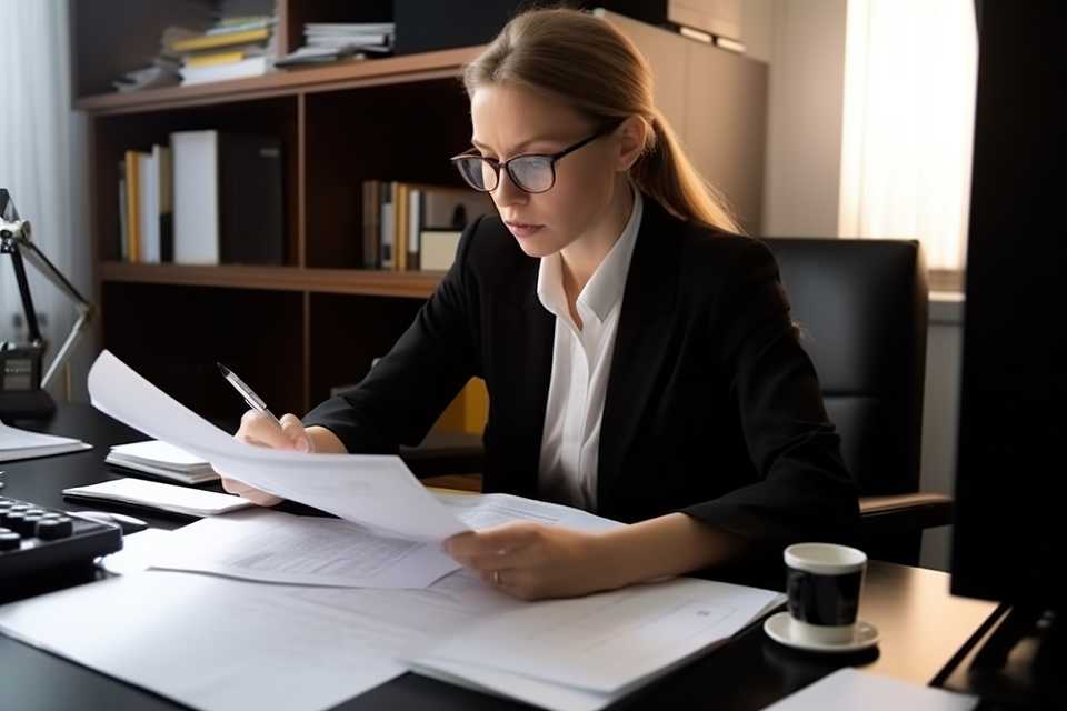 a paralegal reviewing legal documents for a claim